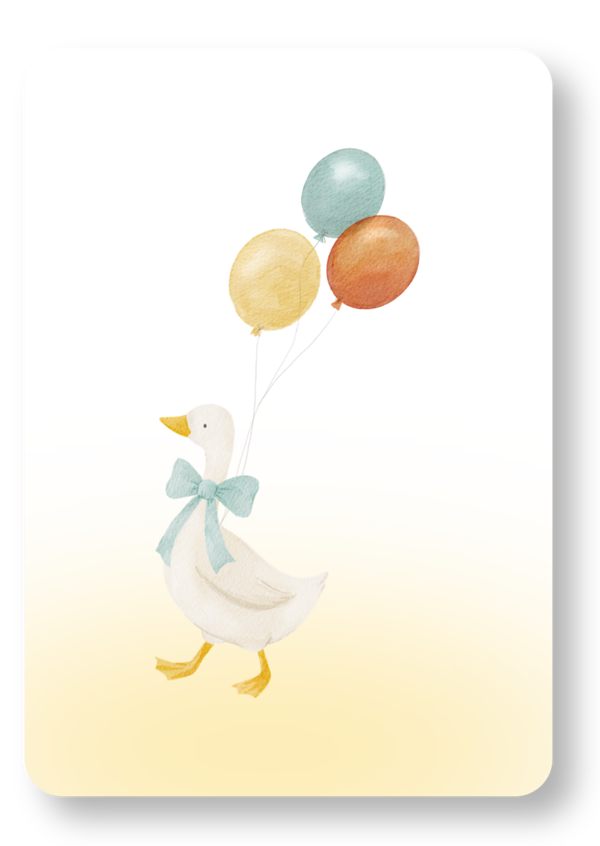 Gans met ballonnen