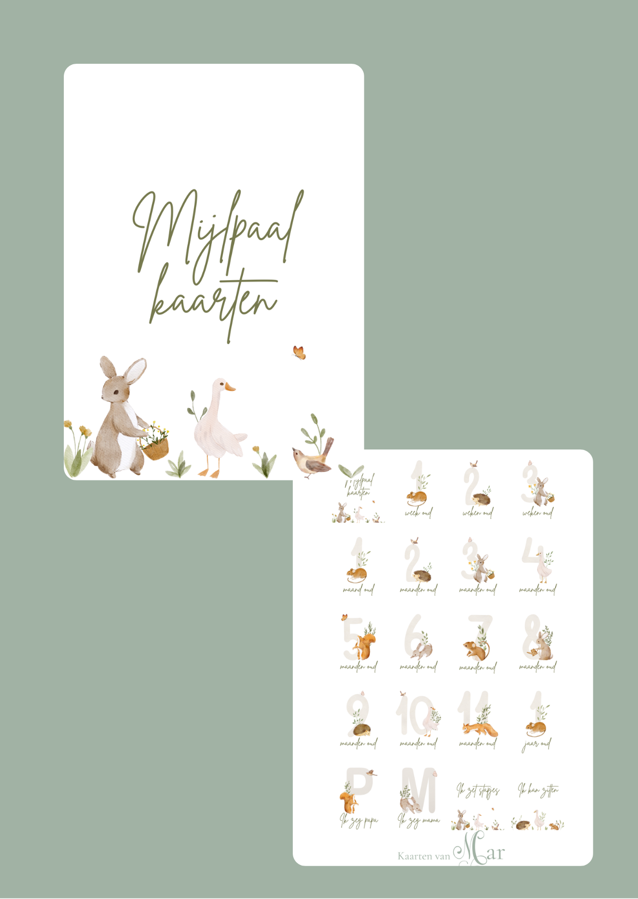 Mijlpaalkaarten - set 3