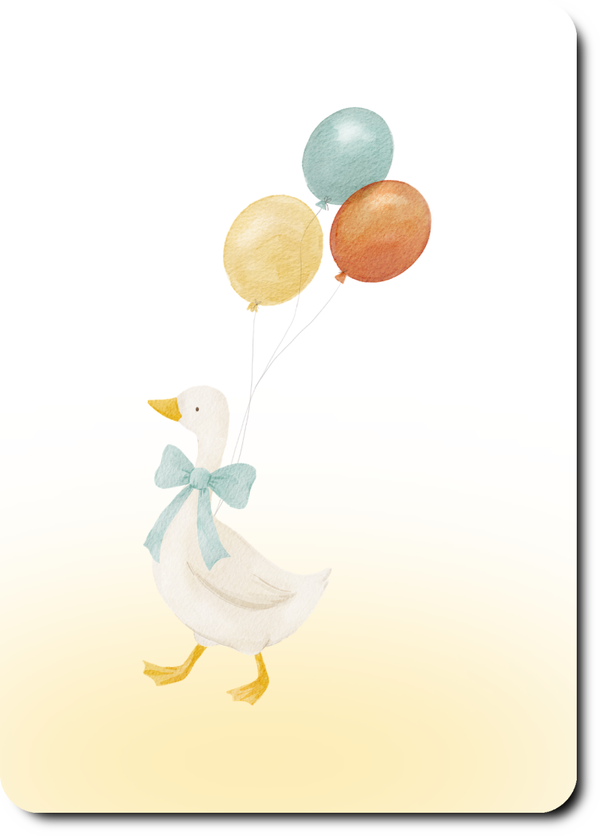 Gans met ballonnen