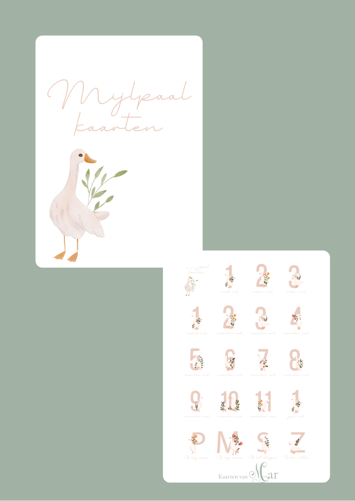 Mijlpaalkaarten - set 5