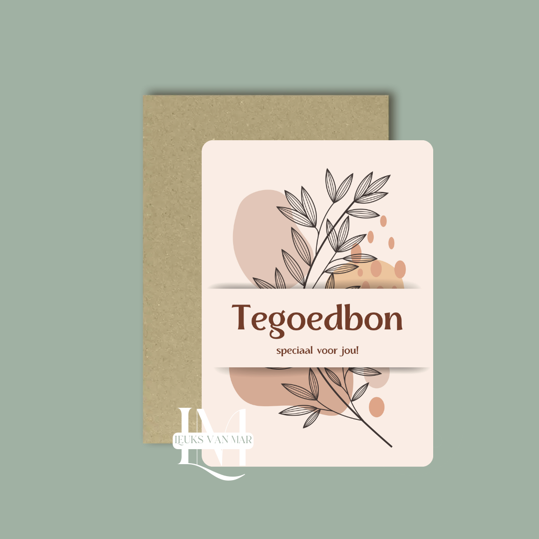 Tegoedbon bloem - speciaal voor jou!