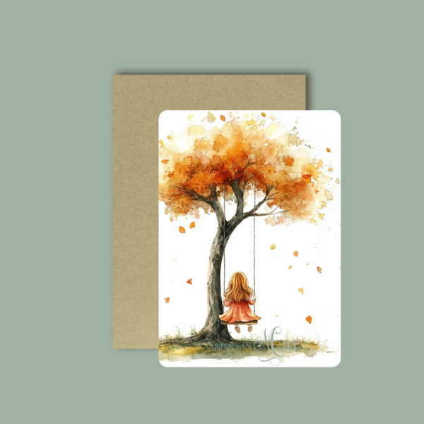 Meisje op de schommel