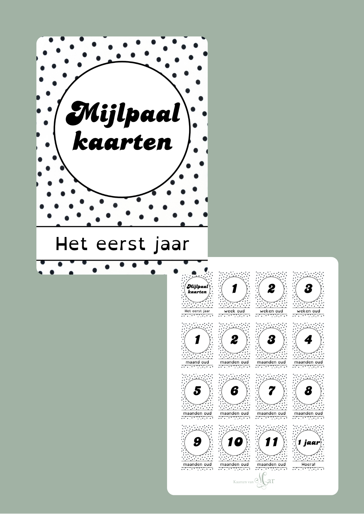 Mijlpaalkaarten - set 4