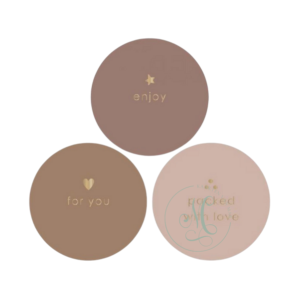 Sluitstickers - enjoy, for you, packed with love