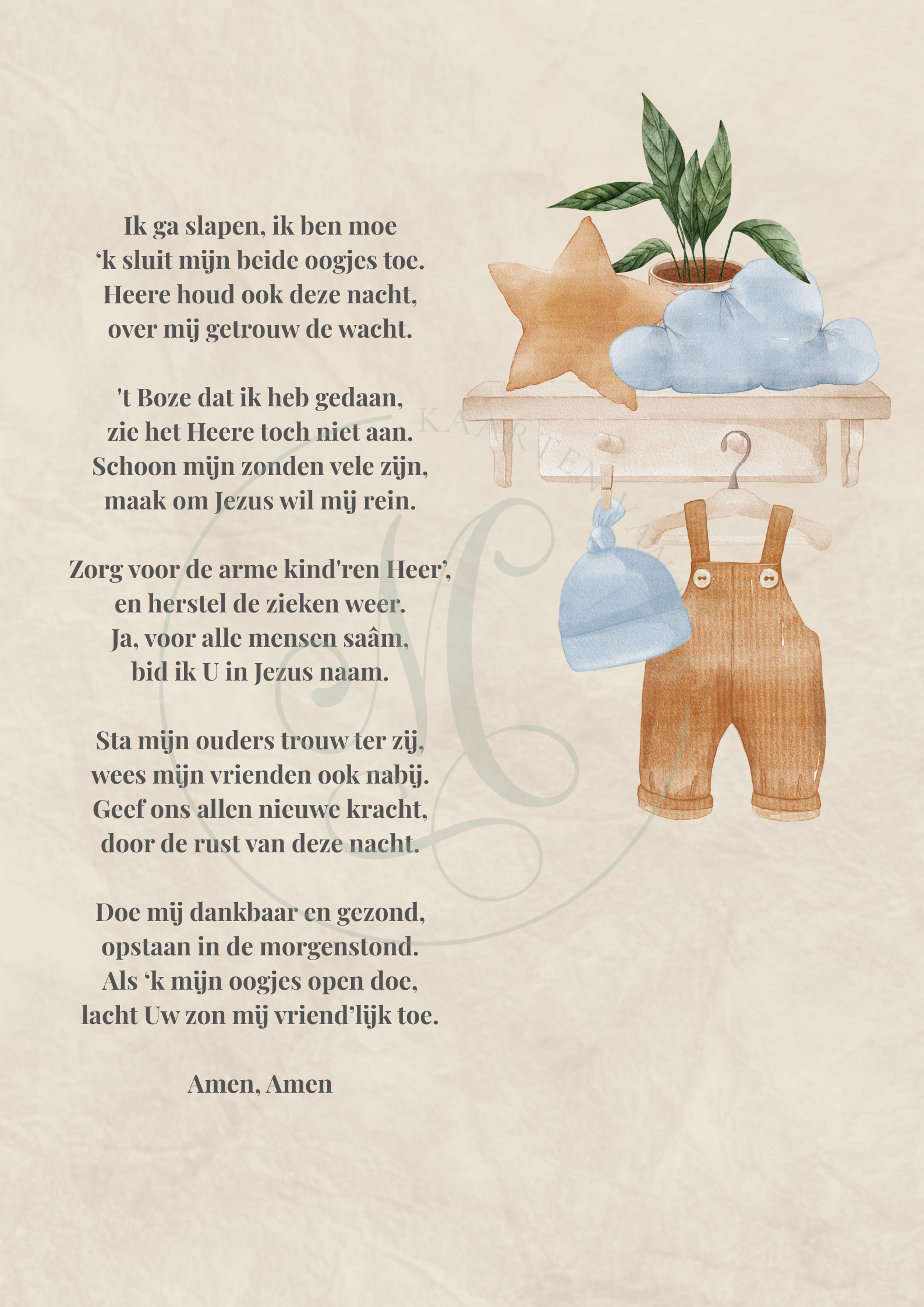 Ik ga slapen, ik ben moe *pakje*