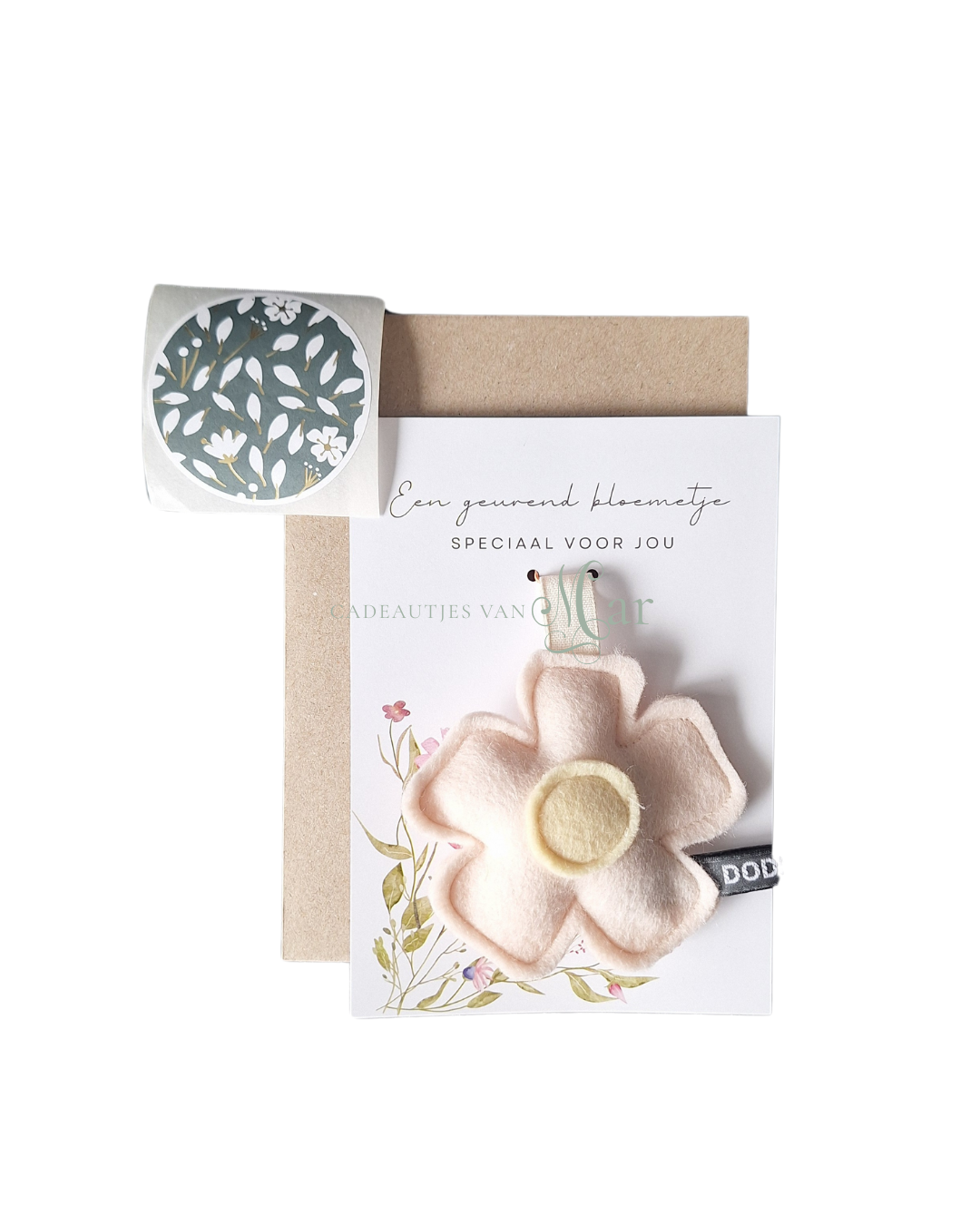 Geurkaart - roze bloem