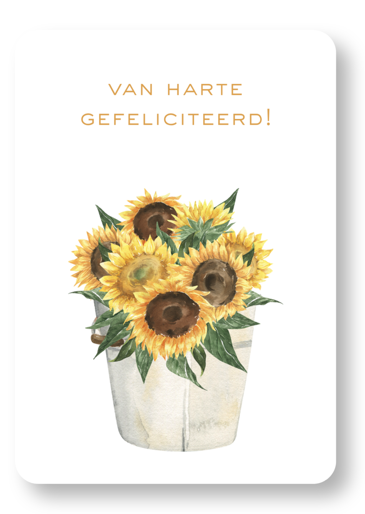 Zonnebloemen - gefeliciteerd