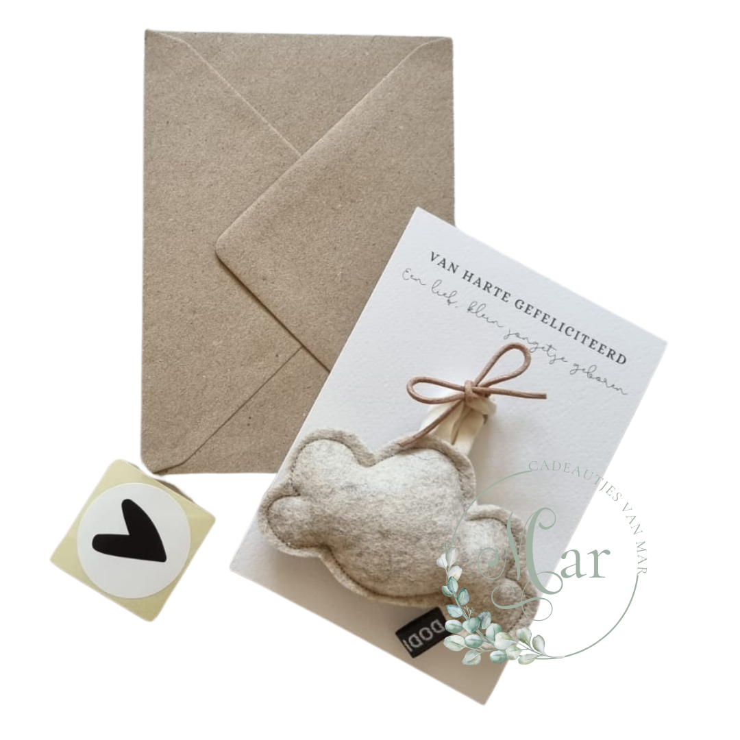 Geurkaart - zandkleur wolk