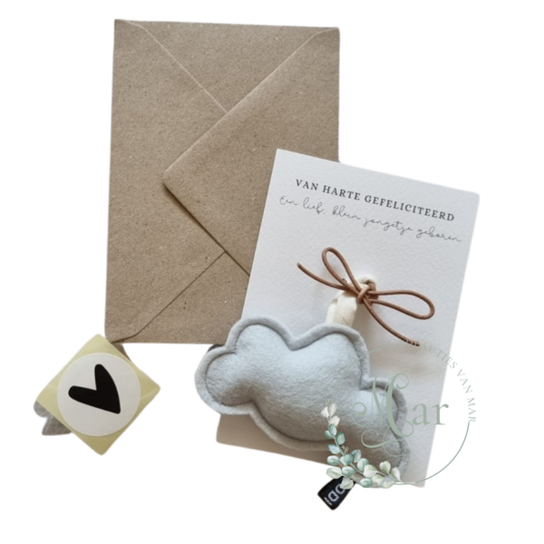 Geurkaart - blauwe wolk