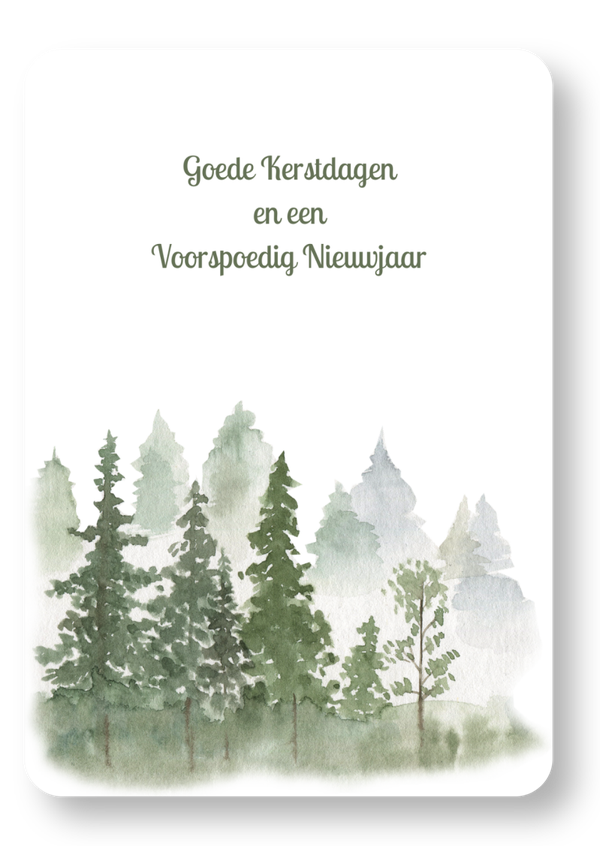 Goede Kerstdagen - bomen