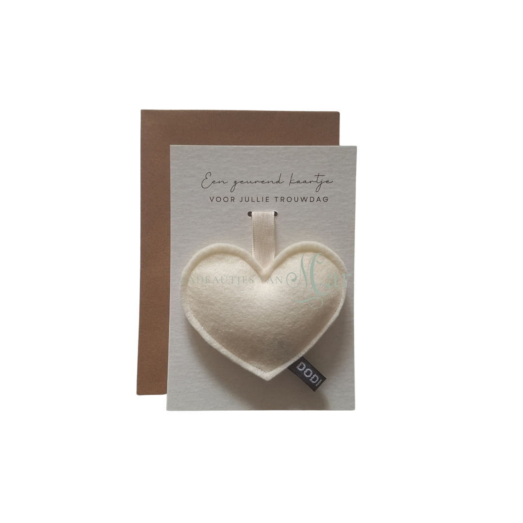Geurkaart - wit hartje