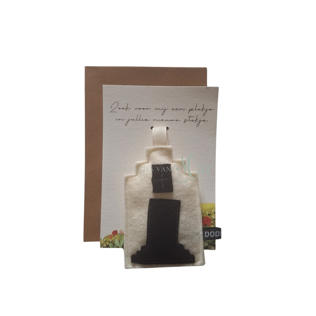 Geurkaart - zwart huisje