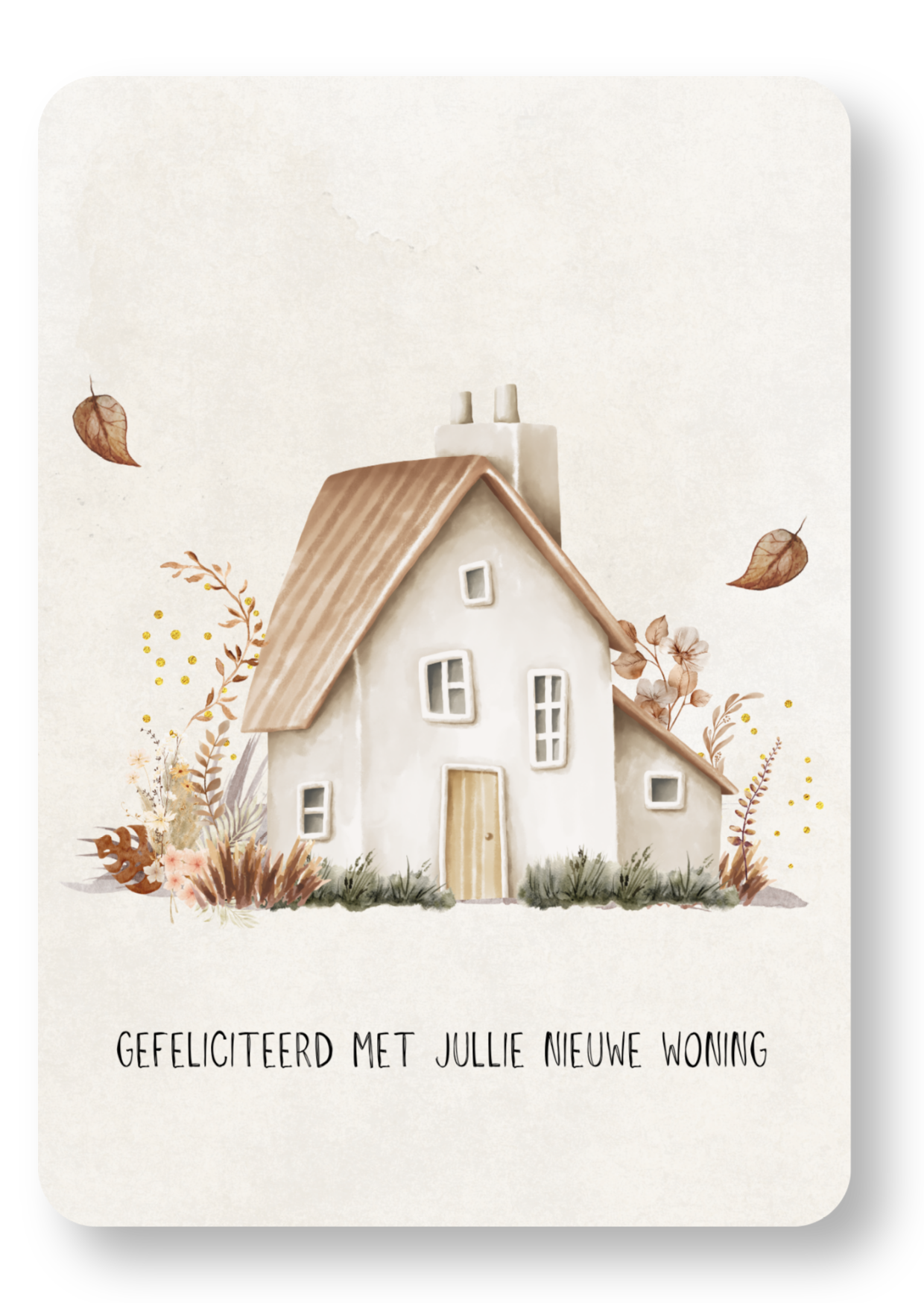 Gefeliciteerd met jullie nieuwe woning - taupe
