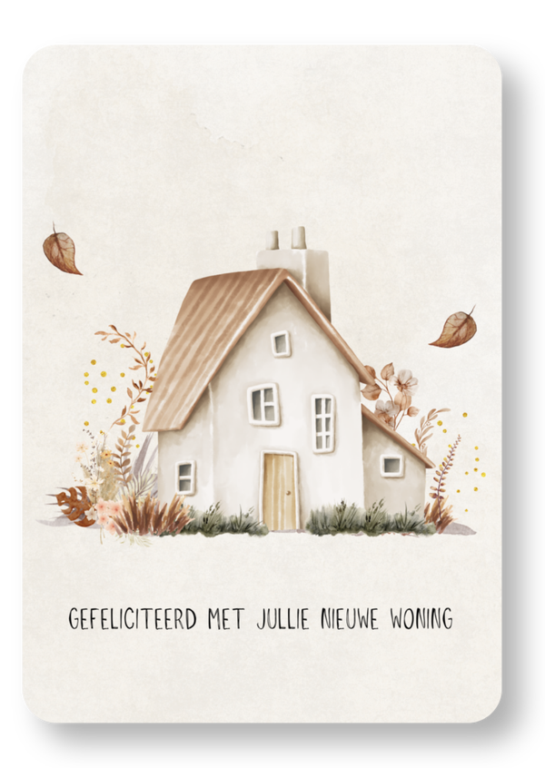 Gefeliciteerd met jullie nieuwe woning - taupe