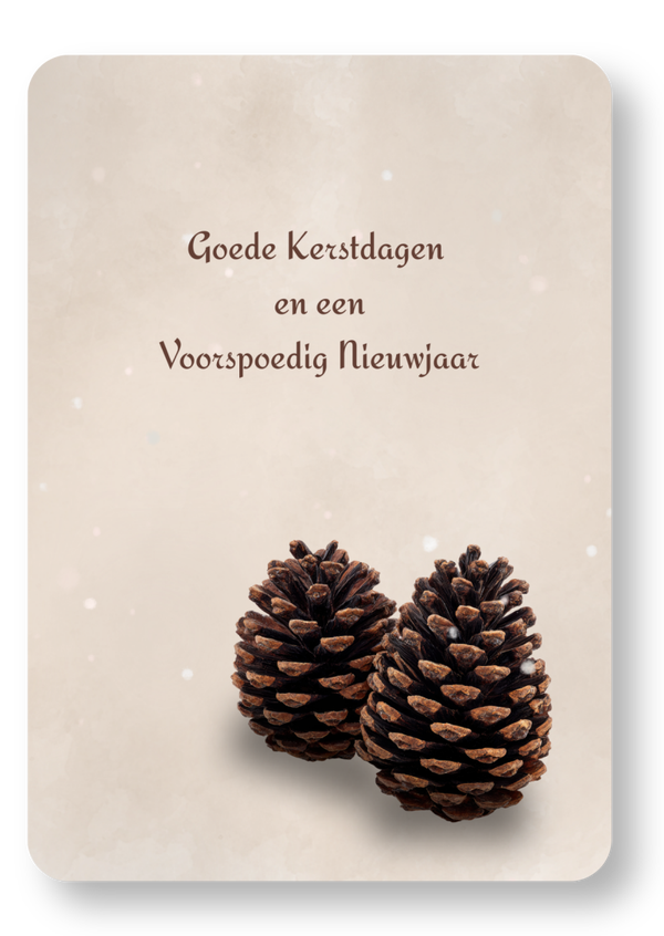 Goede Kerstdagen - dennenappels