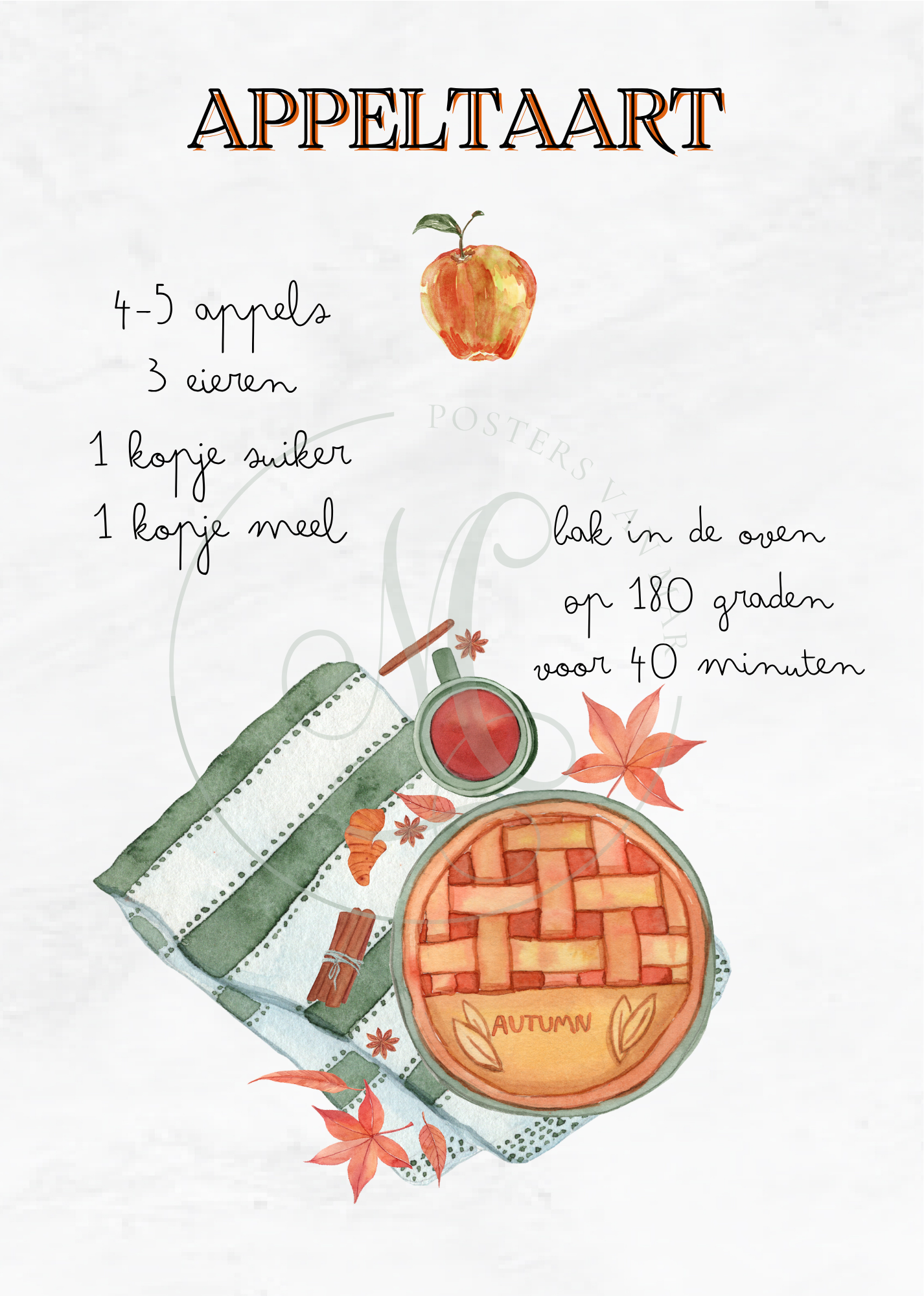 Poster - Appeltaart