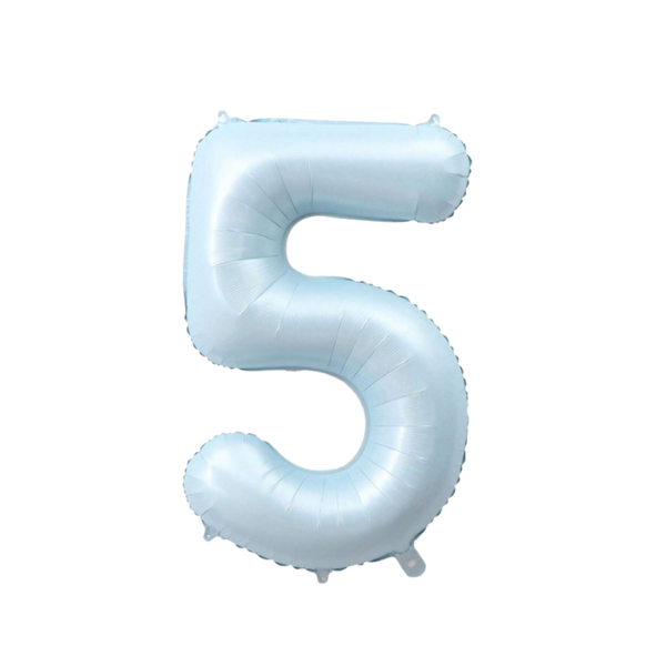 Cijferballon - 5 - blauw