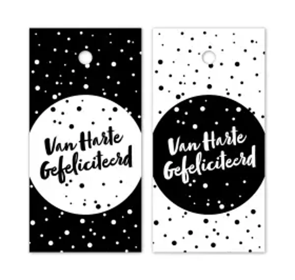 Cadeaulabel - Van harte gefeliciteerd