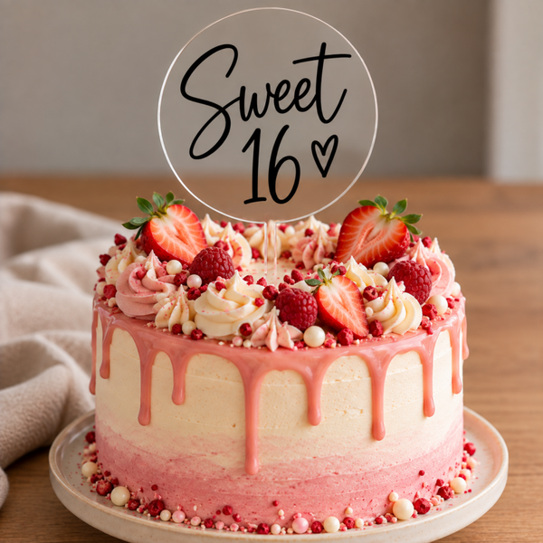 Taart topper - Sweet 16