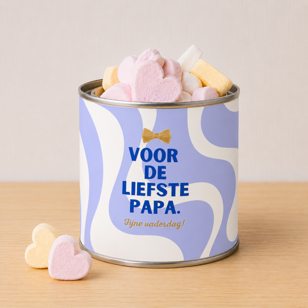 Blikje met snoepjes & wikkel - liefste papa