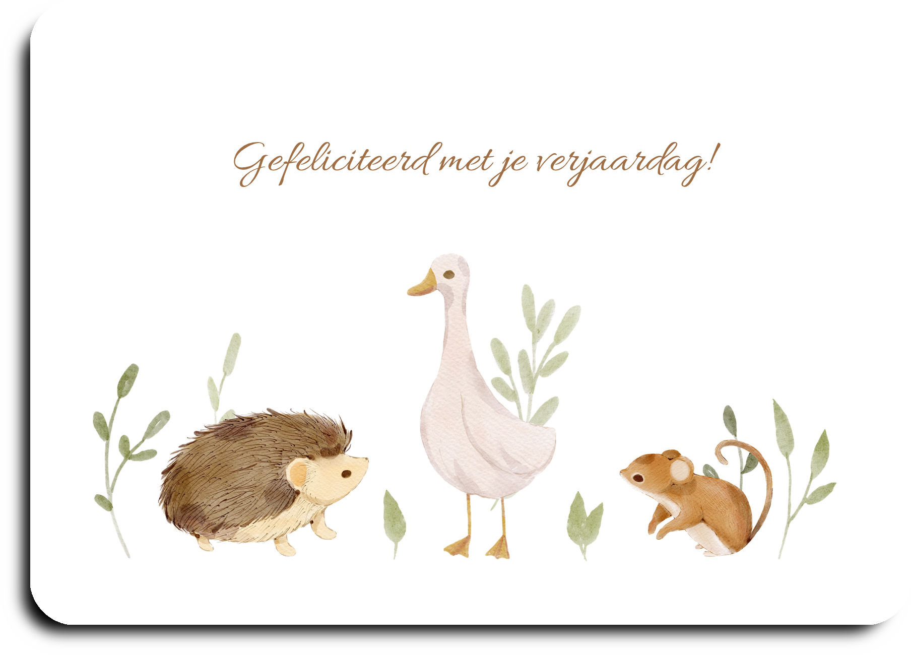 Egel, gans en muis
