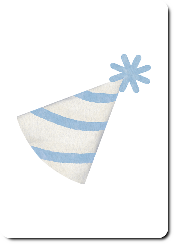 Feestmuts - blauw