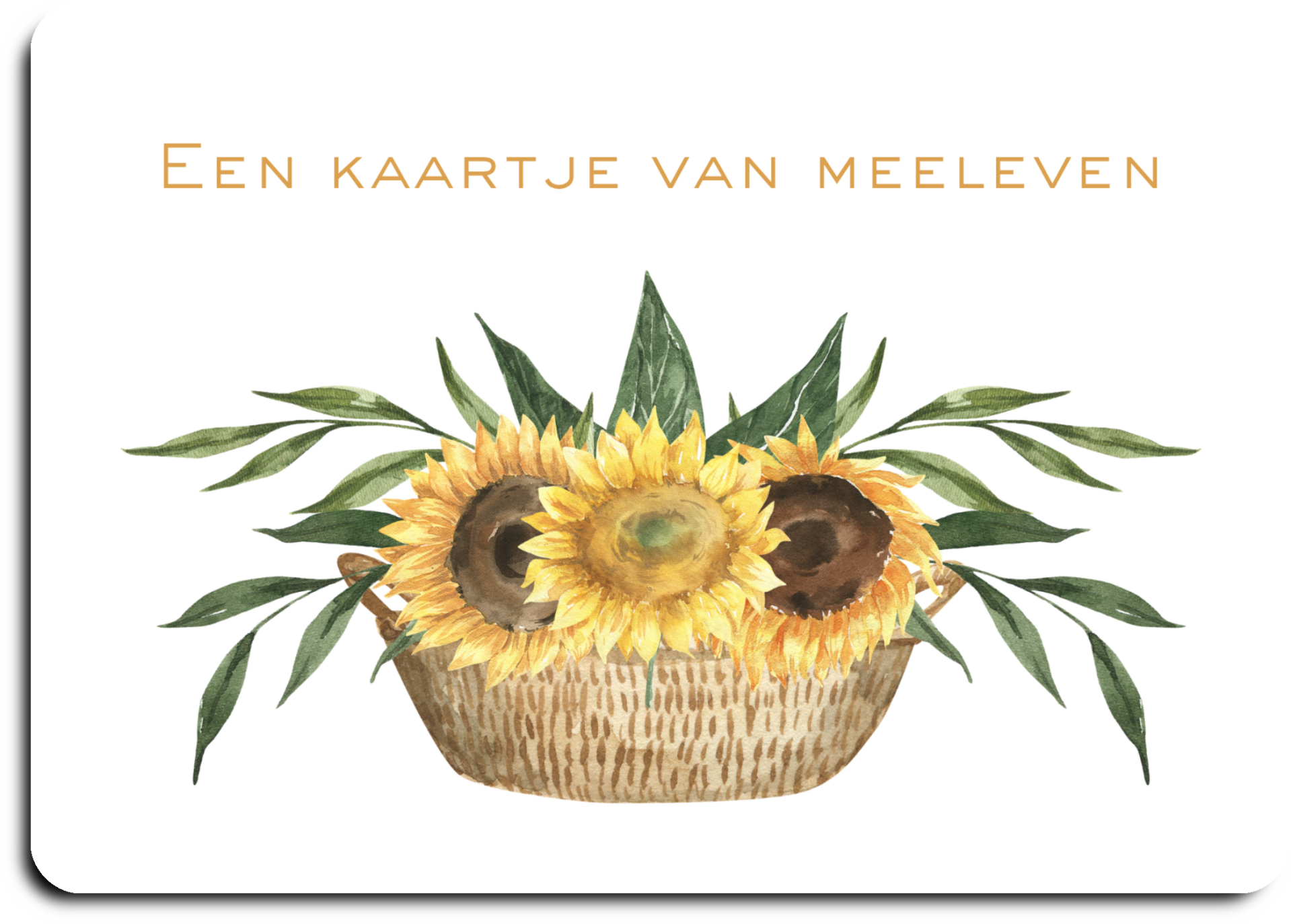 Zonnebloemen - kaartje van meeleven
