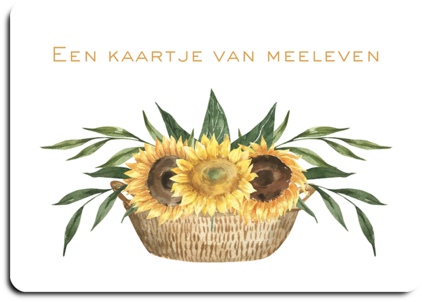 Zonnebloemen - kaartje van meeleven
