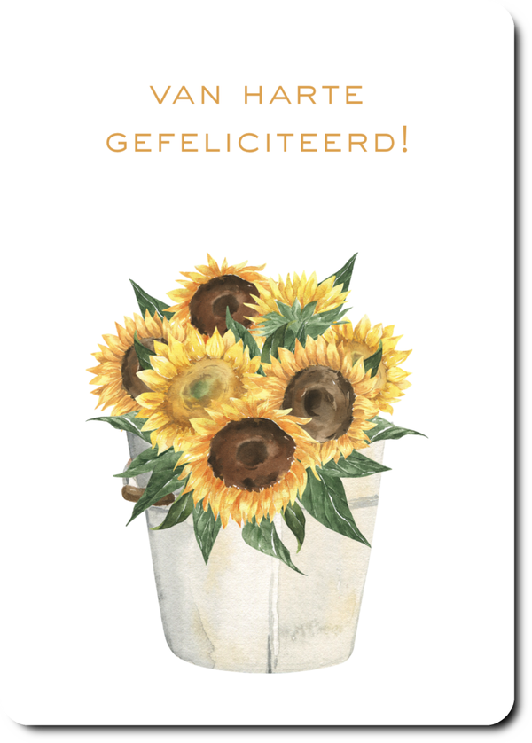 Zonnebloemen - gefeliciteerd