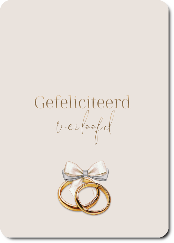 Gefeliciteerd verloofd - ringen