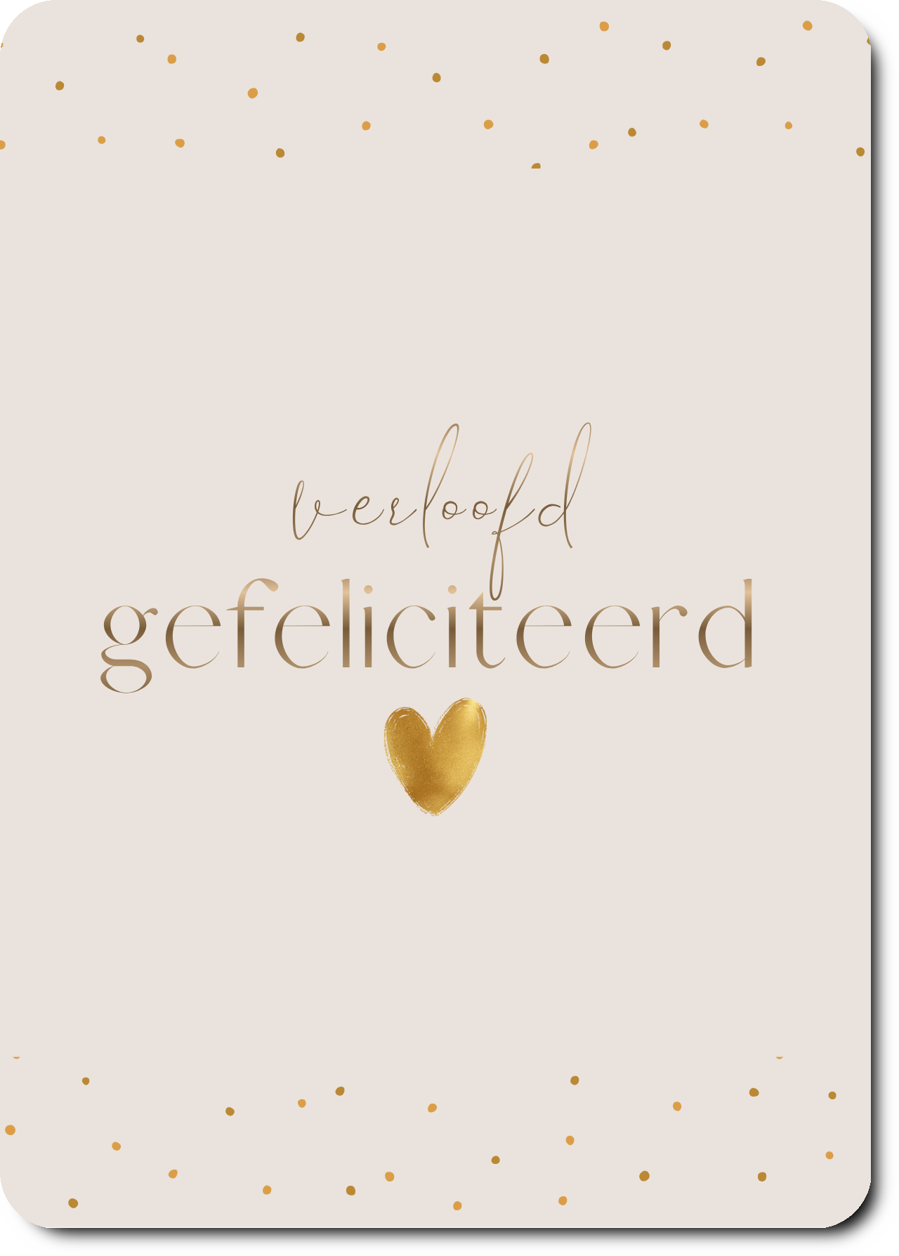 Verloofd, gefeliciteerd - hartje