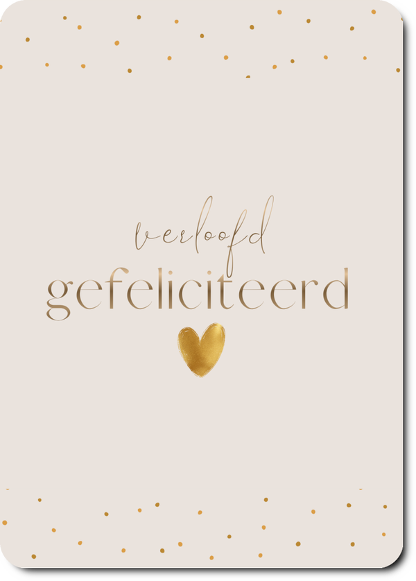 Verloofd, gefeliciteerd - hartje