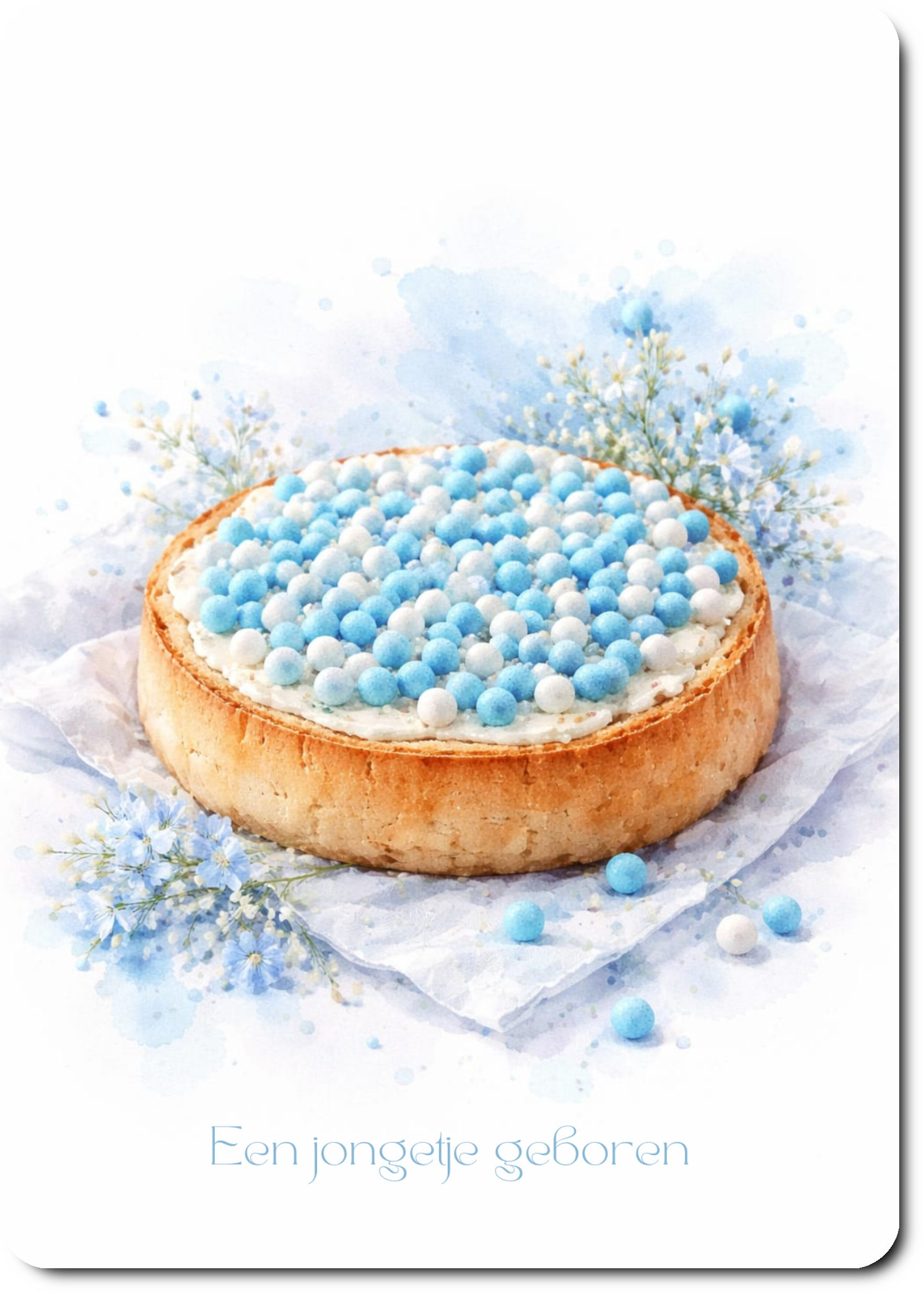 Beschuit met blauwe muisjes