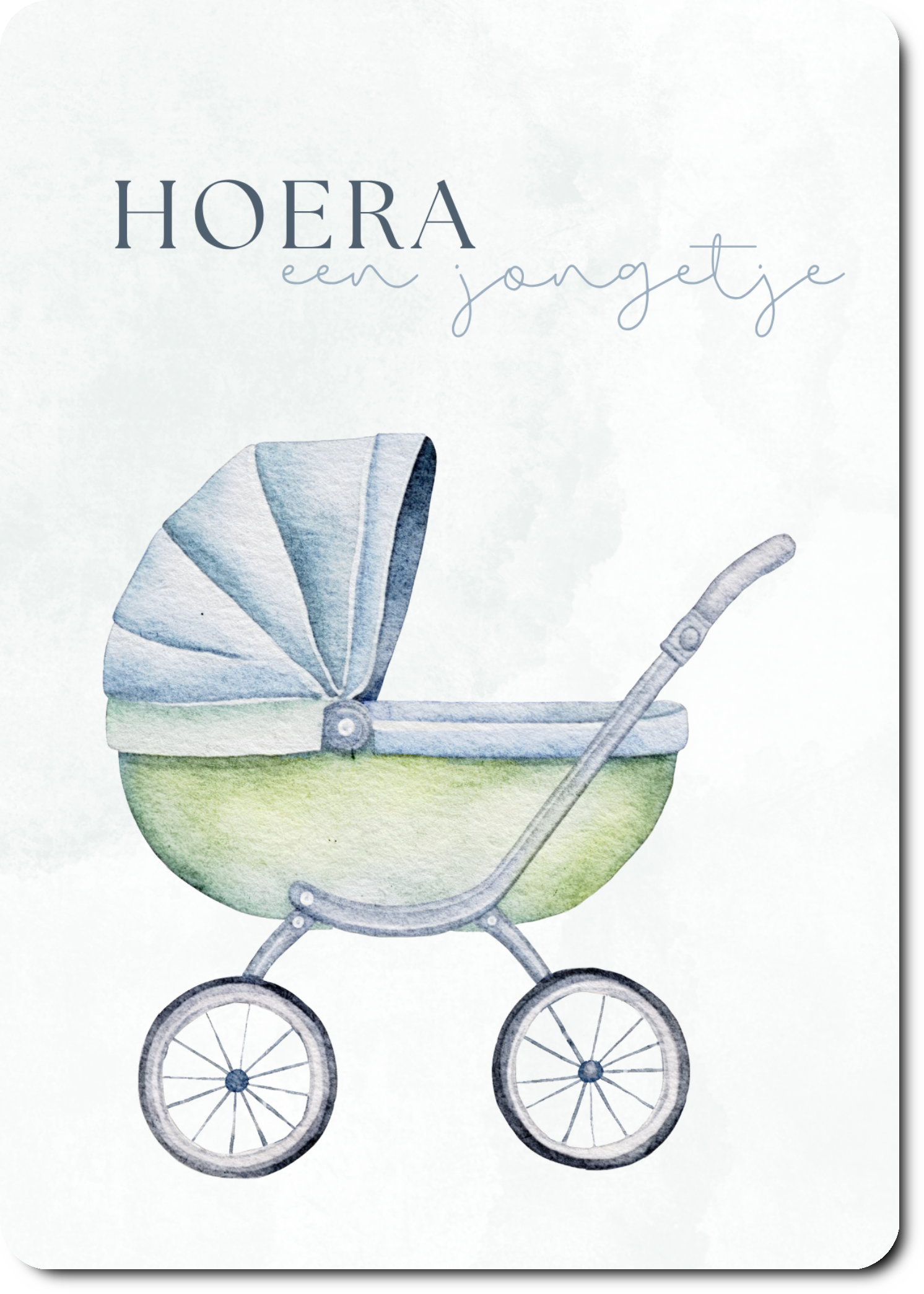 Blauwe kinderwagen