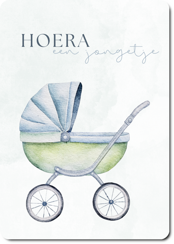 Blauwe kinderwagen