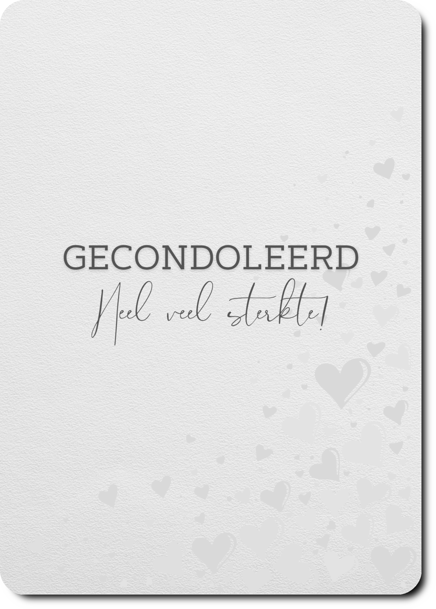 Gecondoleerd - hartjes