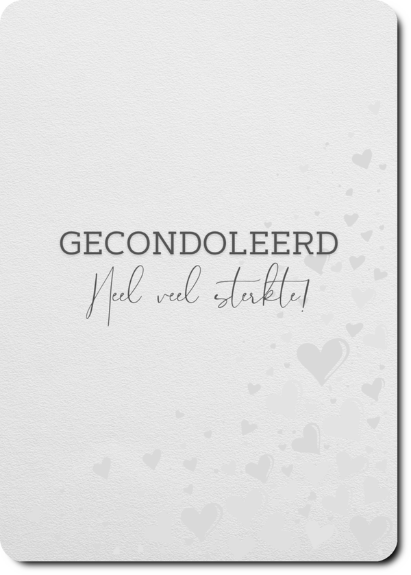 Gecondoleerd - hartjes