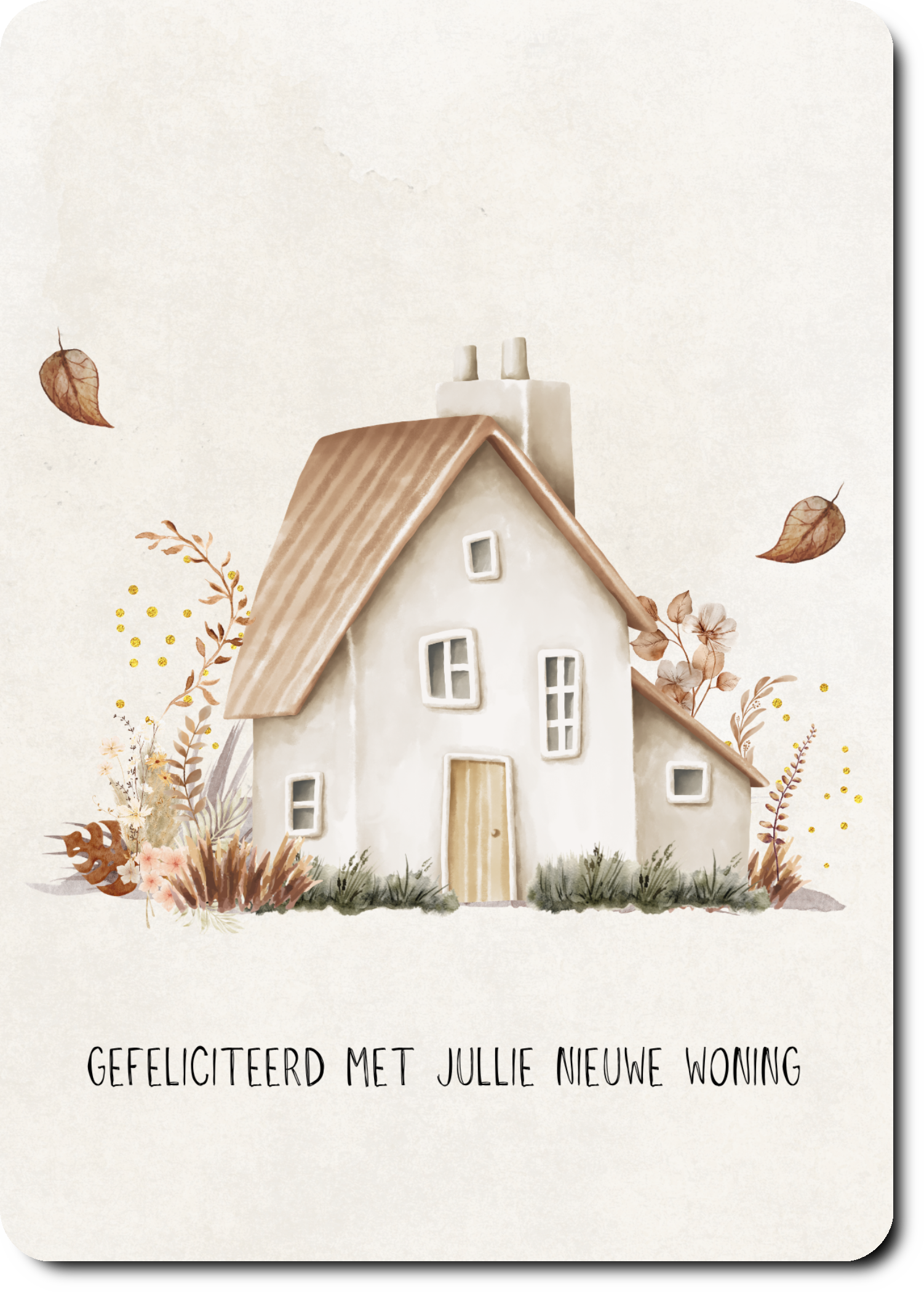 Gefeliciteerd met jullie nieuwe woning - taupe