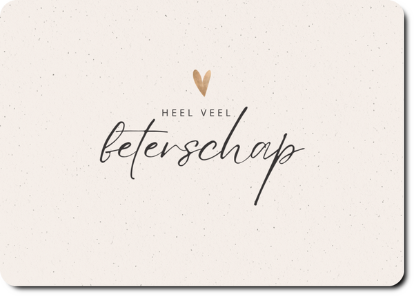 Heel veel beterschap - hartje
