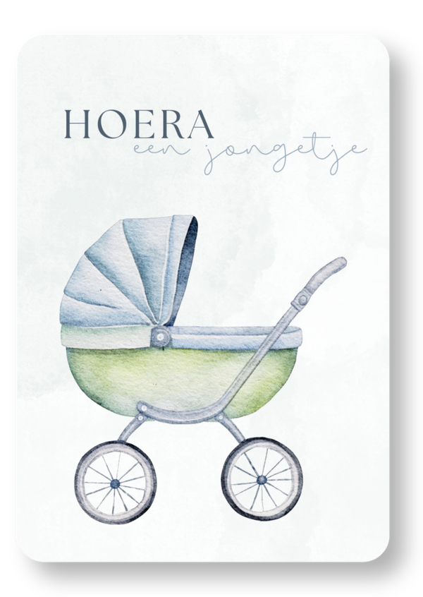 Blauwe kinderwagen