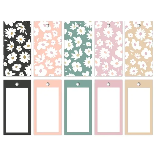 Cadeaulabel - Bloemenachtergrond