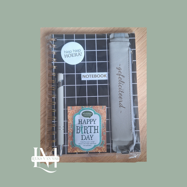 Notitieboek - zwart set