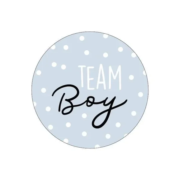 Sluitsticker - Team boy - blauw