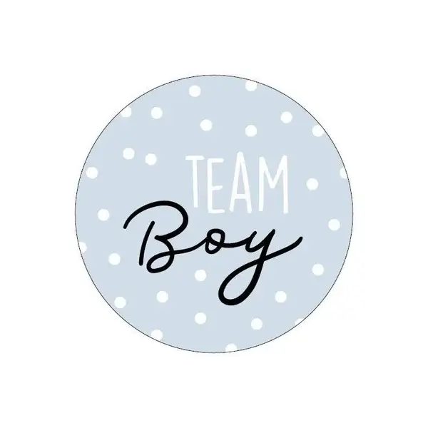 Sluitsticker - Team boy - blauw