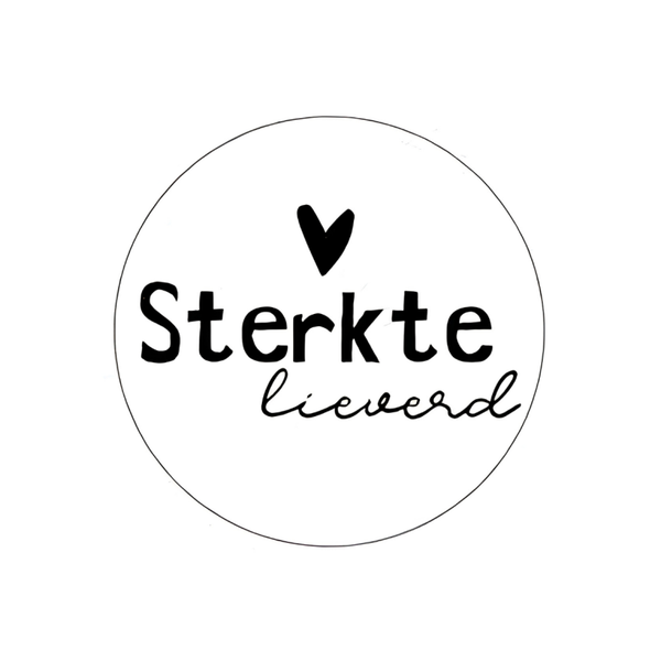 Sluitsticker - Sterkte lieverd!