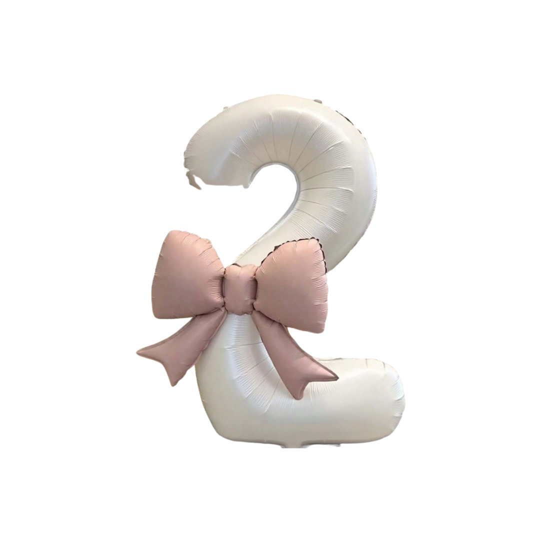 Cijferballon met strik - 2