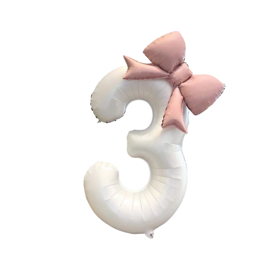 Cijferballon met strik - 3