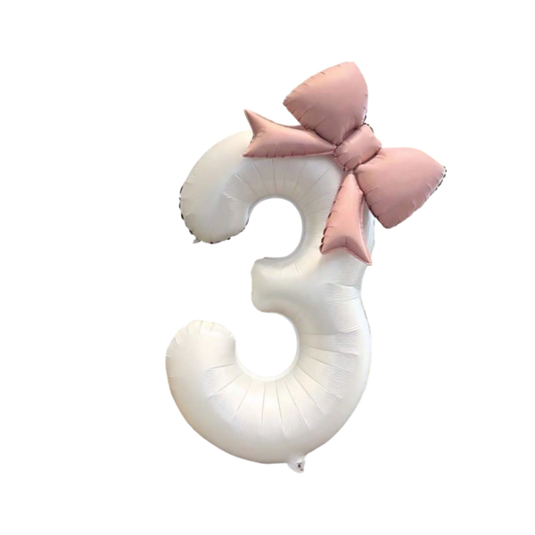 Cijferballon met strik - 3