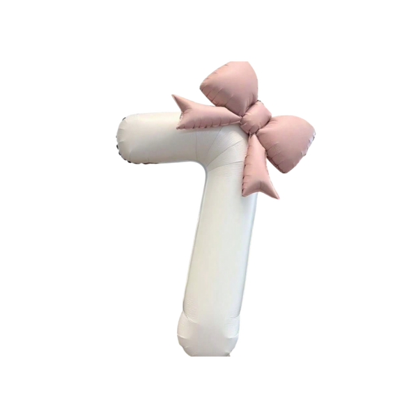 Cijferballon met strik - 7