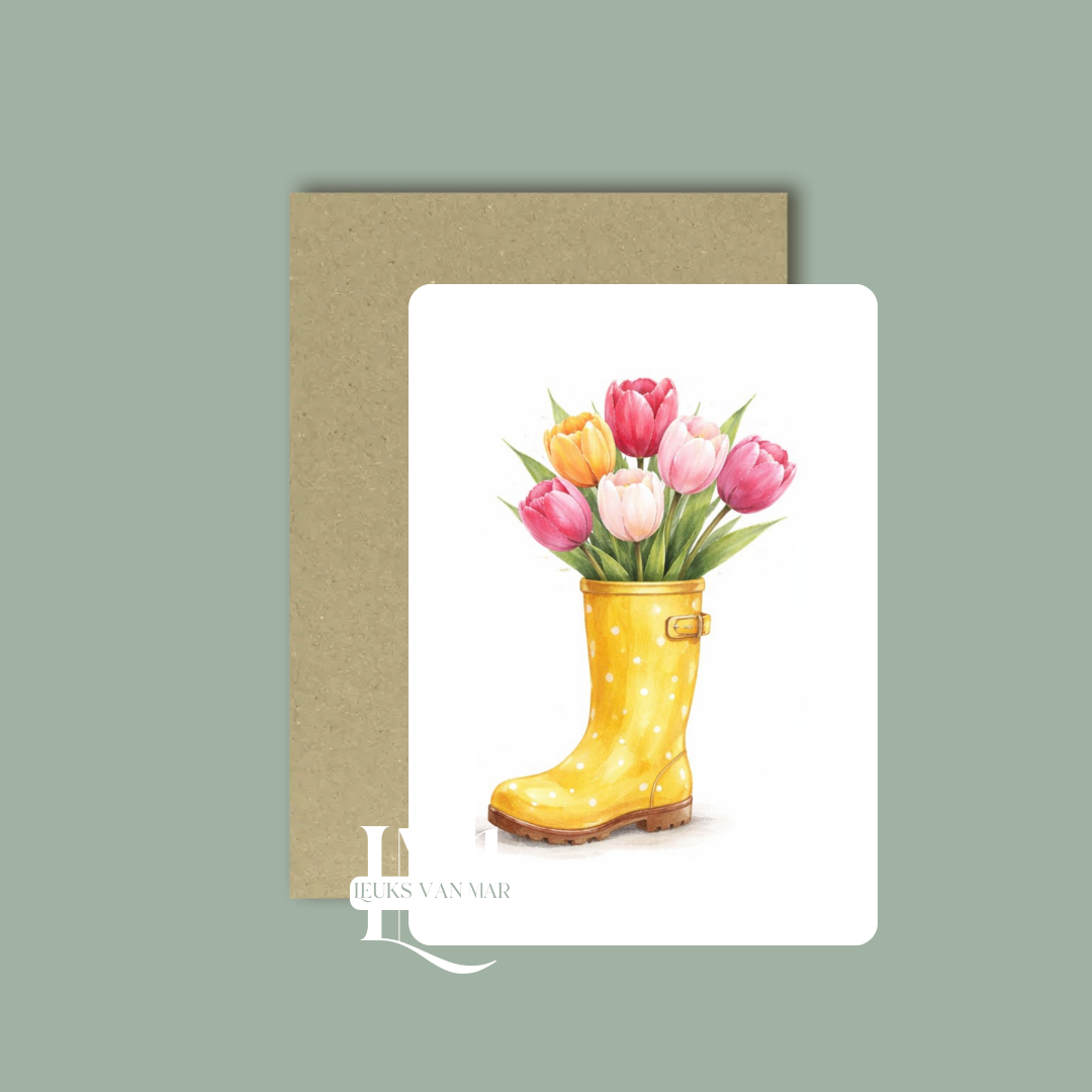 Laars met tulpen